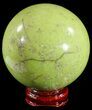 Polished Green Opal Sphere - Madagascar #55079-1